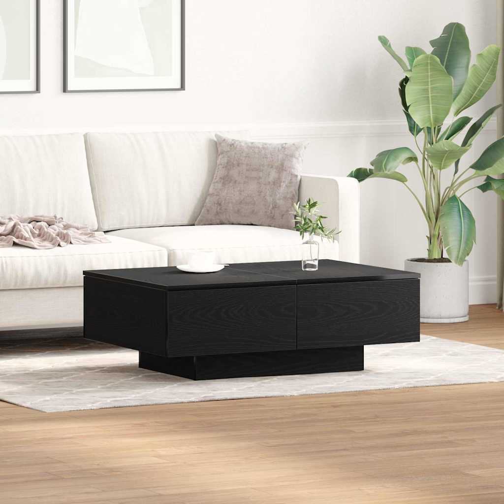 Sofabord Sort eg 90 x 60 x 31 cm Konstrueret træ