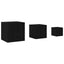 Nesting Bord 3 pcs Sort eg Konstrueret træ