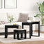 Indskudsborde 3 stk. Sort eg 61 x 28 x 47 cm Konstrueret træ
