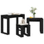 Indskudsborde 3 stk. Sort eg 61 x 28 x 47 cm Konstrueret træ