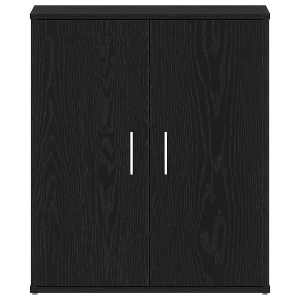 Sko skab med hylde Sort eg 60 x 35 x 70 cm Konstrueret træ