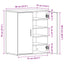 Sko skab 60 x 35 x 70 cm Konstrueret træ Sort eg