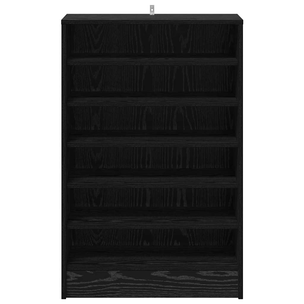 Sko skab med hylde Sort eg 60 x 35 x 92 cm Konstrueret træ