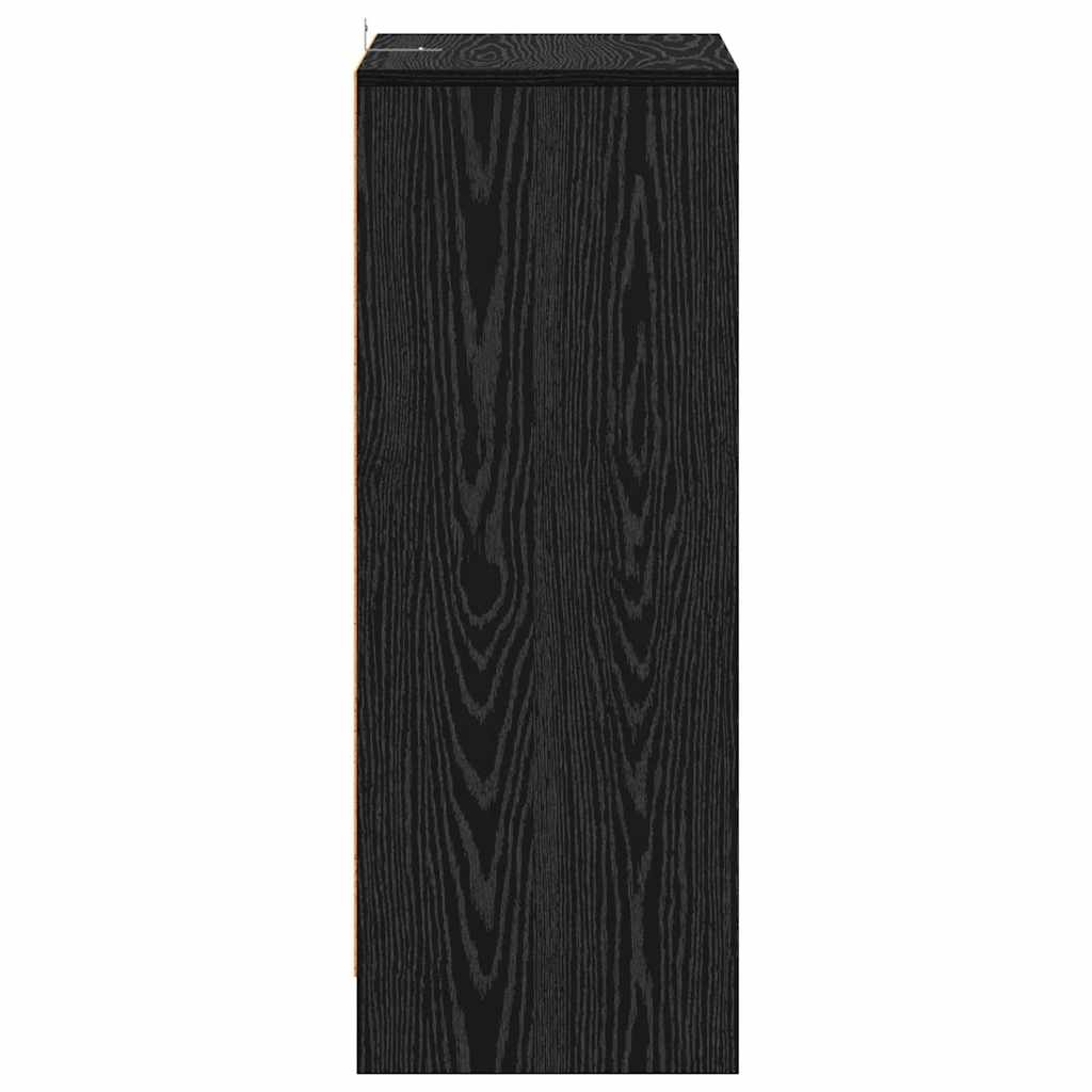 Sko skab med hylde Sort eg 60 x 35 x 92 cm Konstrueret træ