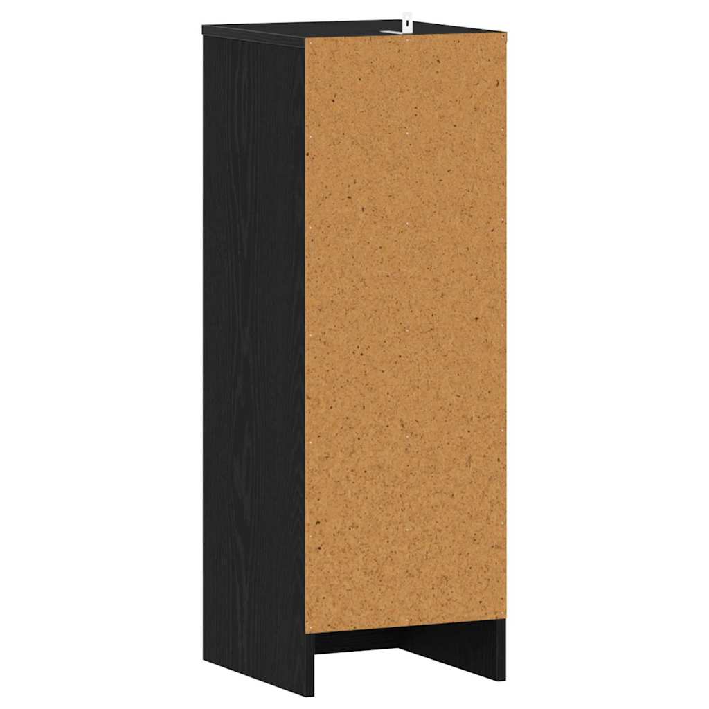 Sko skab med hylde Sort eg 32 x 35 x 92 cm Konstrueret træ