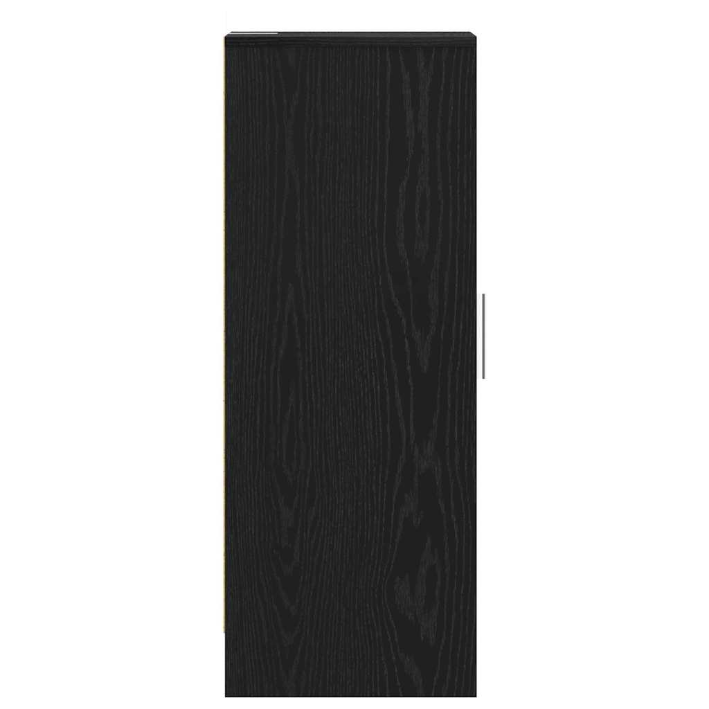 Sko skab med hylde Sort eg 32 x 35 x 92 cm Konstrueret træ