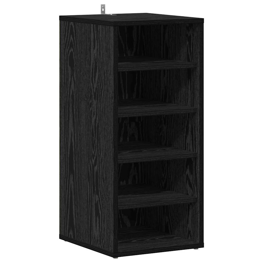 Sko skab med hylde Sort eg 32 x 35 x 70 cm Konstrueret træ