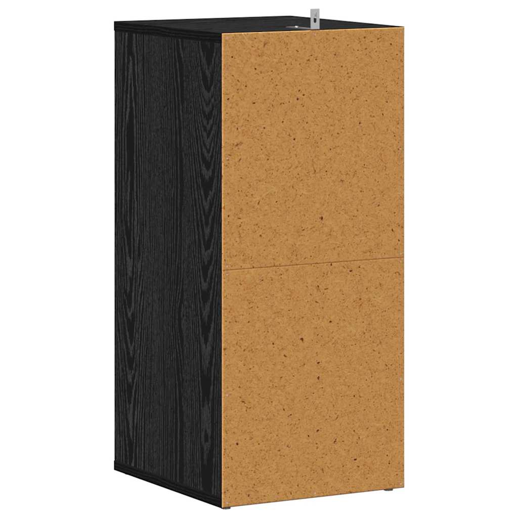 Sko skab med hylde Sort eg 32 x 35 x 70 cm Konstrueret træ