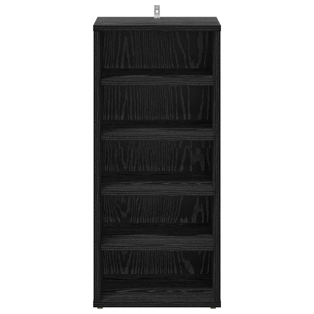Sko skab med hylde Sort eg 32 x 35 x 70 cm Konstrueret træ