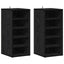Sko skab 2 pcs Sort eg 32 x 35 x 70 cm Konstrueret træ