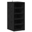 Sko skab 2 pcs Sort eg 32 x 35 x 70 cm Konstrueret træ