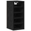 Sko skab 2 pcs Sort eg 32 x 35 x 70 cm Konstrueret træ