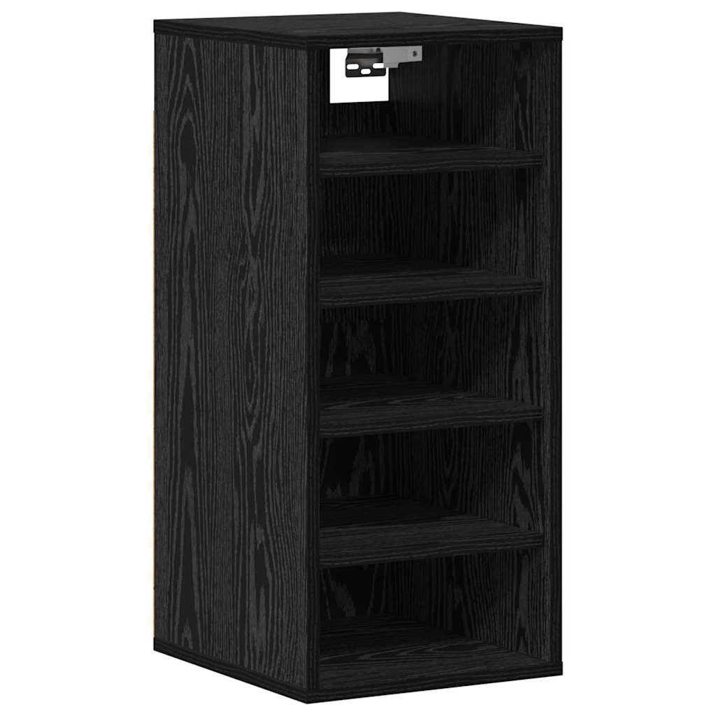 Sko skab 2 pcs Sort eg 32 x 35 x 70 cm Konstrueret træ