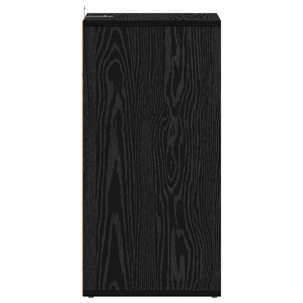 Sko skab 2 pcs Sort eg 32 x 35 x 70 cm Konstrueret træ