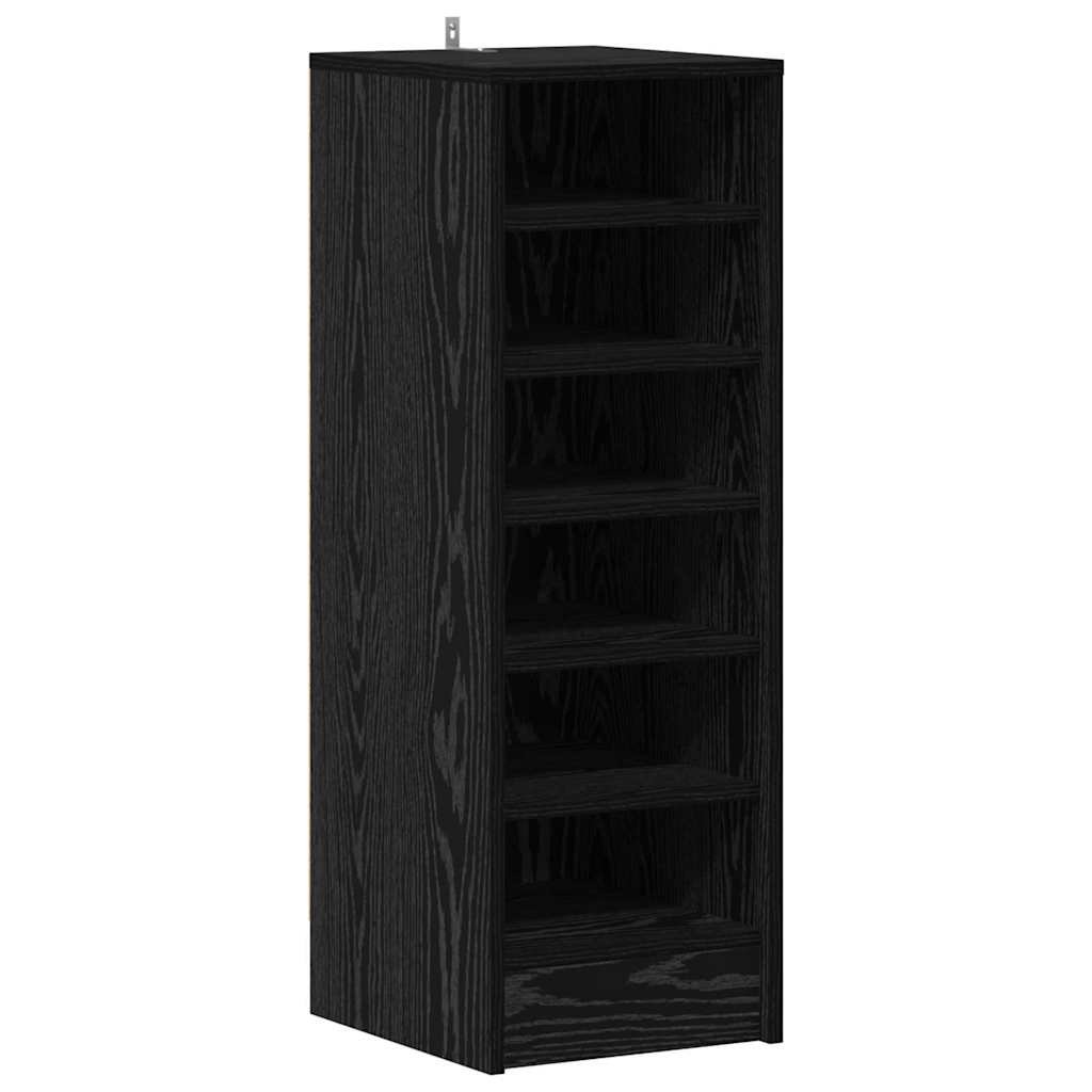 Sko skab med hylde Sort eg 32 x 35 x 90 cm Konstrueret træ