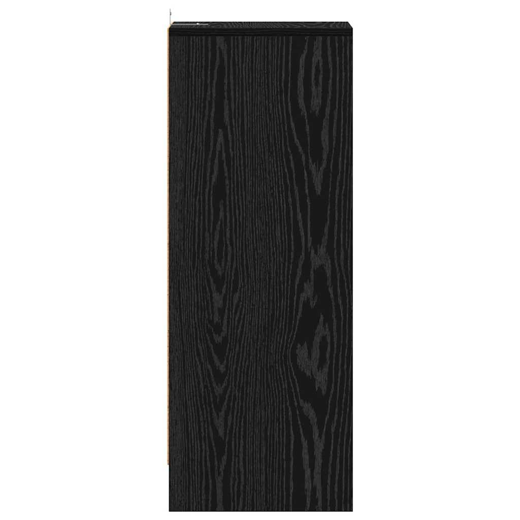 Sko skab med hylde Sort eg 32 x 35 x 90 cm Konstrueret træ
