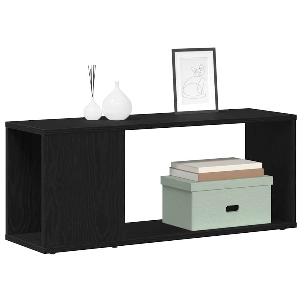 TV-møbelsæt 80 x 24 x 32 cm Sort eg Konstrueret træ