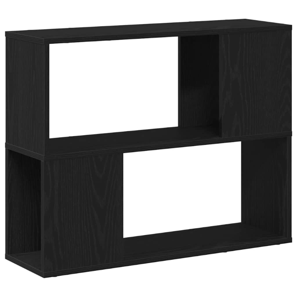 TV-møbelsæt Vægmonteret Sort eg 80 x 24 x 63 cm Konstrueret træ