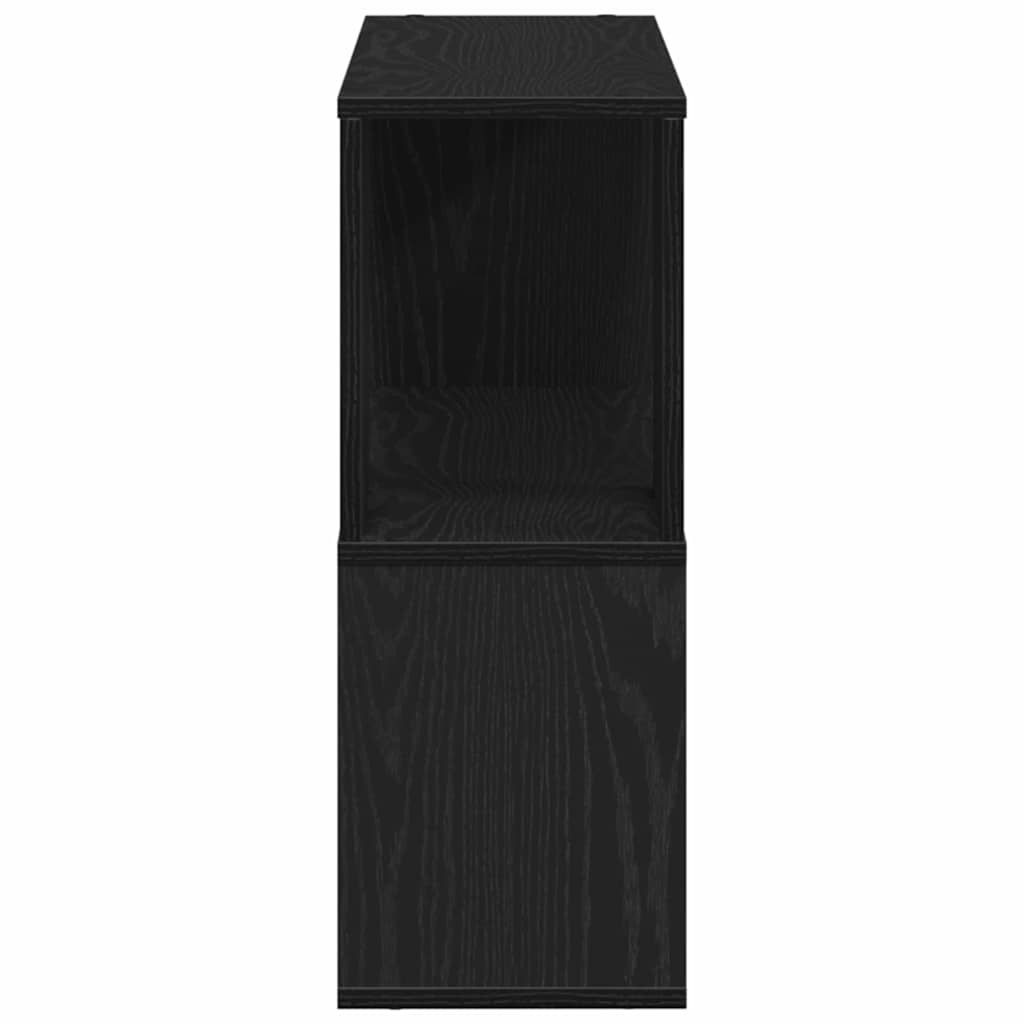 TV-møbelsæt Vægmonteret Sort eg 80 x 24 x 63 cm Konstrueret træ