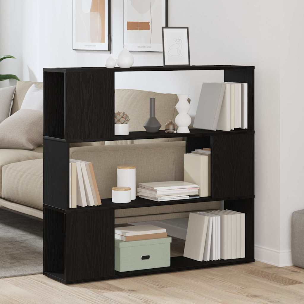 TV-møbelsæt Sort eg 100 x 24 x 94 cm Konstrueret træ