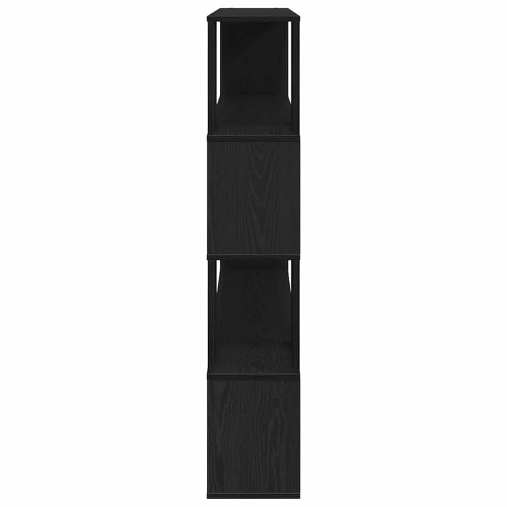 TV-møbelsæt Sort eg 100 x 24 x 124,5 cm Konstrueret træ