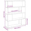 TV-møbelsæt Sort eg 100 x 24 x 124,5 cm Konstrueret træ