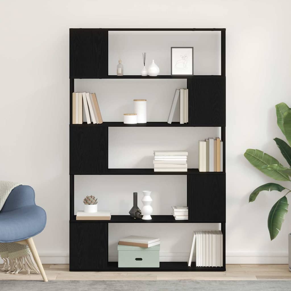 TV-møbelsæt Sort eg 100 x 24 x 155 cm Konstrueret træ