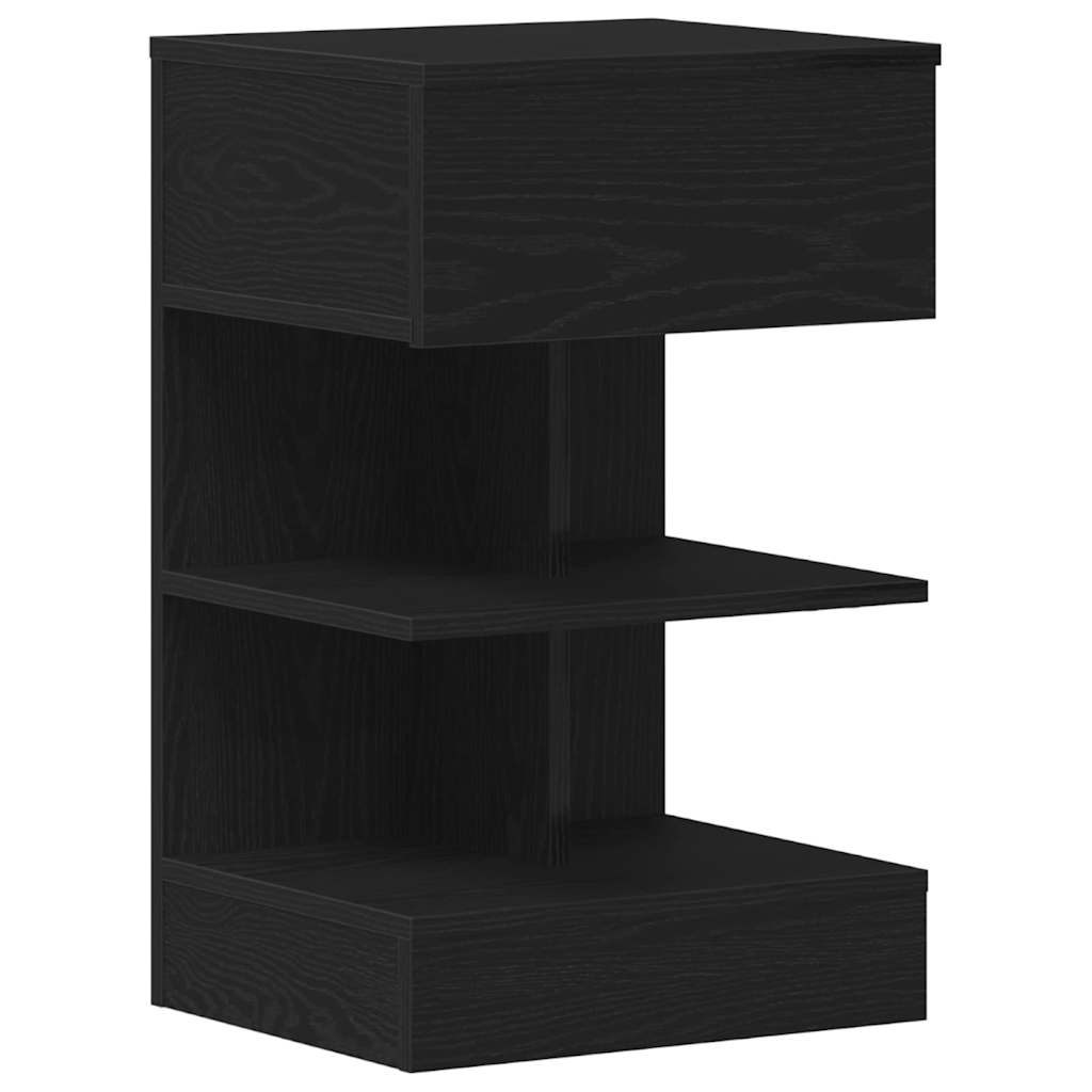 Natskab med skuffe Sort eg 40 x 35 x 65 cm Konstrueret træ