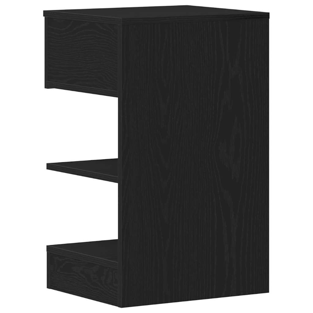 Natskab med skuffe Sort eg 40 x 35 x 65 cm Konstrueret træ