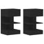 Natskab 2 pcs Sort eg 40 x 35 x 65 cm Konstrueret træ