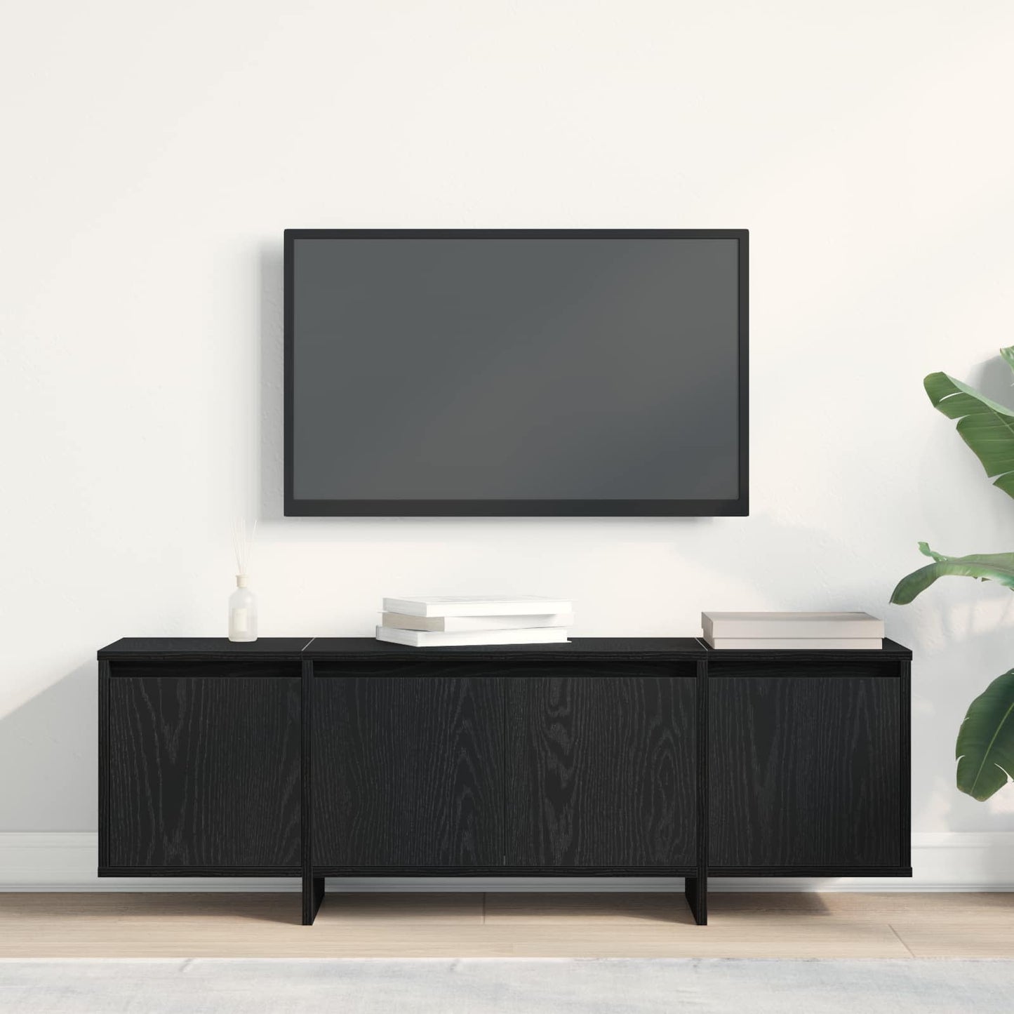 TV-skab Sort eg 120 x 30 x 40,5 cm Konstrueret træ