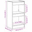 Bogskab 2 niveauer 40 x 30 x 71,5 cm Konstrueret træ Sort eg