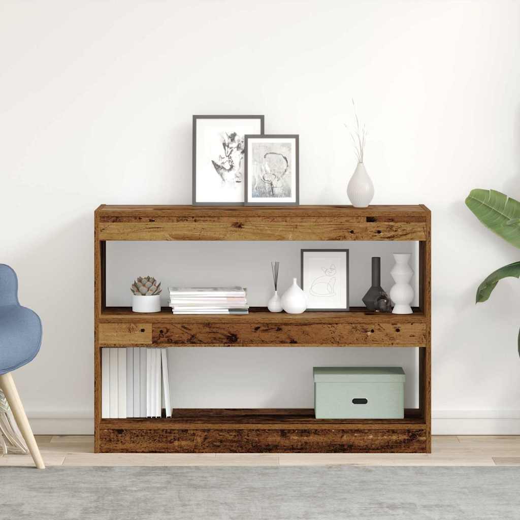 Bogreol Gammelt træ 100 x 30 x 72 cm Konstrueret træ billede
