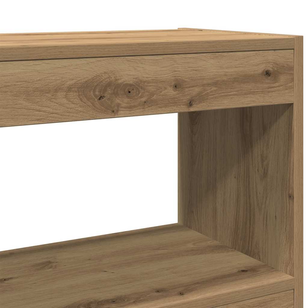 Bogreol 2 niveauer 100 x 30 x 72 cm Konstrueret træ artisan eg