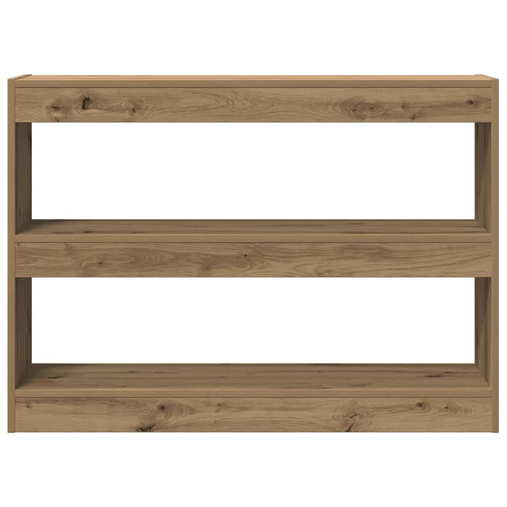 Bogreol 2 niveauer 100 x 30 x 72 cm Konstrueret træ artisan eg