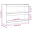 Bogreol 2 niveauer 100 x 30 x 72 cm Konstrueret træ artisan eg