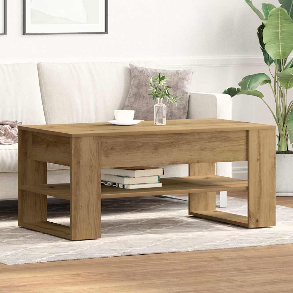 Sofabord Artisan Egetræ 102 x 55 x 45 cm Konstrueret træ