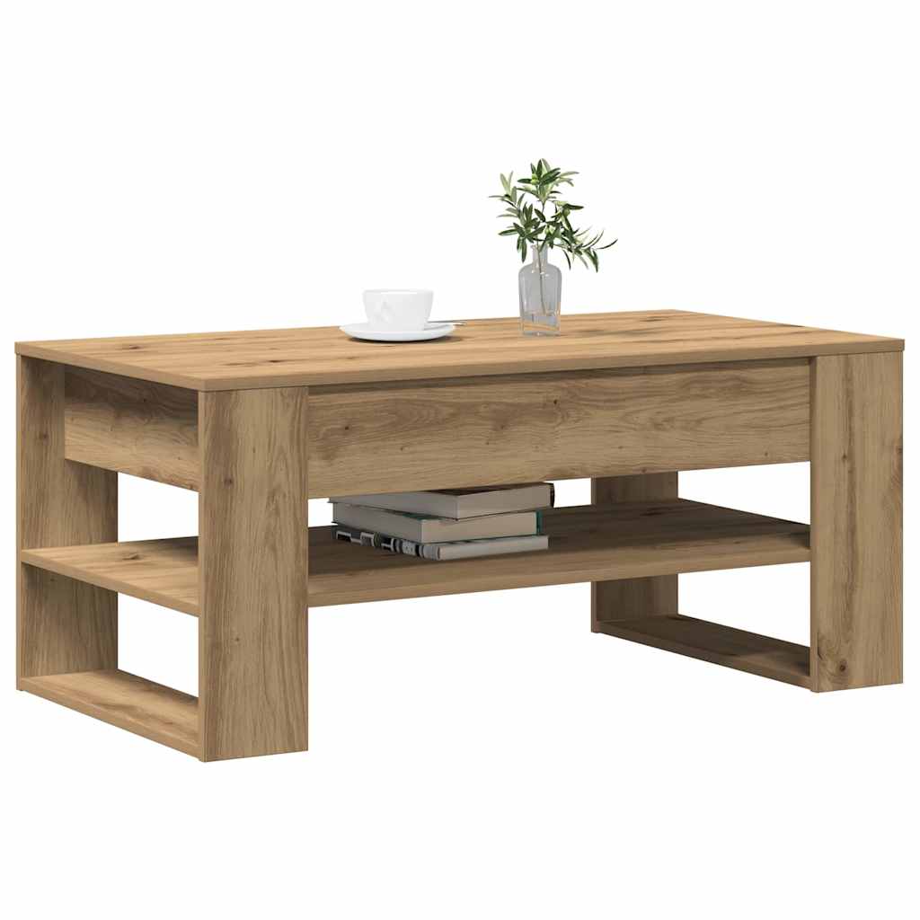 Sofabord Artisan Egetræ 102 x 55 x 45 cm Konstrueret træ