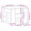 Sofabord Sort eg 55,5 x 55 x 45 cm Konstrueret træ