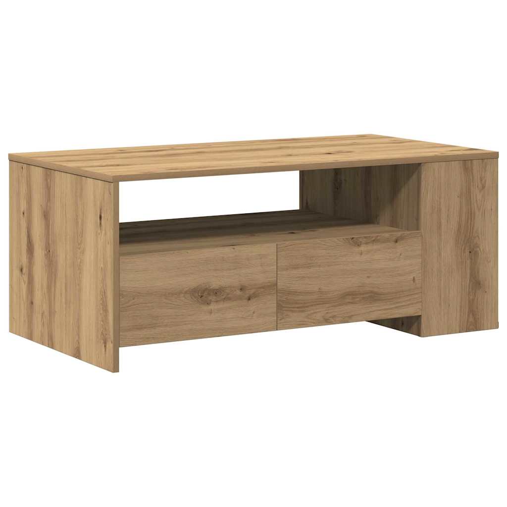 Sofabord Artisan Egetræ 102 x 55 x 43,5 cm Konstrueret træ