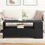 Sofabord med skuffe Sort eg 102 x 55 x 43,5 cm Konstrueret træ