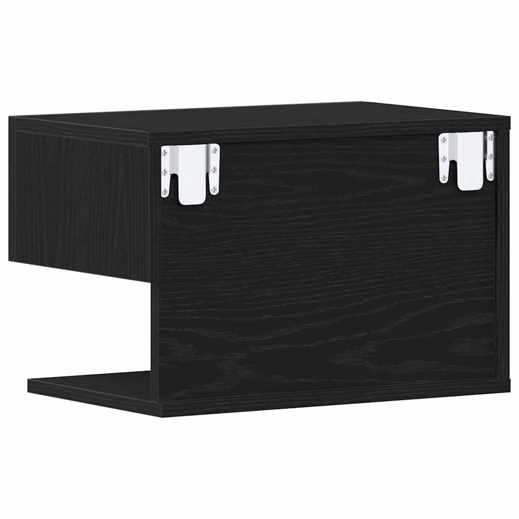 Natskab med skuffe Sort eg 46 x 30 x 30 cm Konstrueret træ