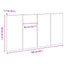 Senge Hovedgærde Sort eg 160 x 1.5 x 80.5 cm Konstrueret træ