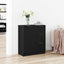 Sideboard med skuffe Sort eg 60 x 30 x 70 cm Konstrueret træ