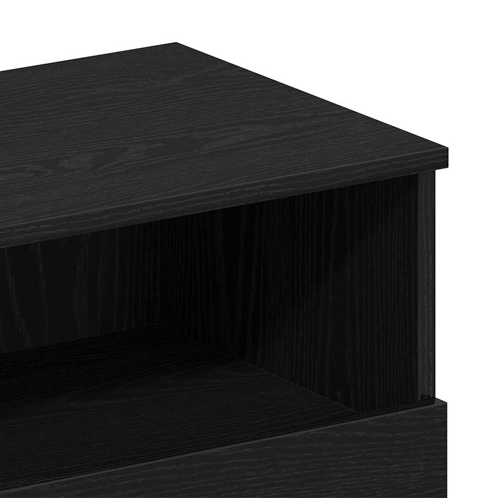 Natskab 2 pcs Sort eg 40 x 35 x 65 cm Konstrueret træ