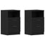 Natskab 2 pcs Sort eg 40 x 35 x 65 cm Konstrueret træ
