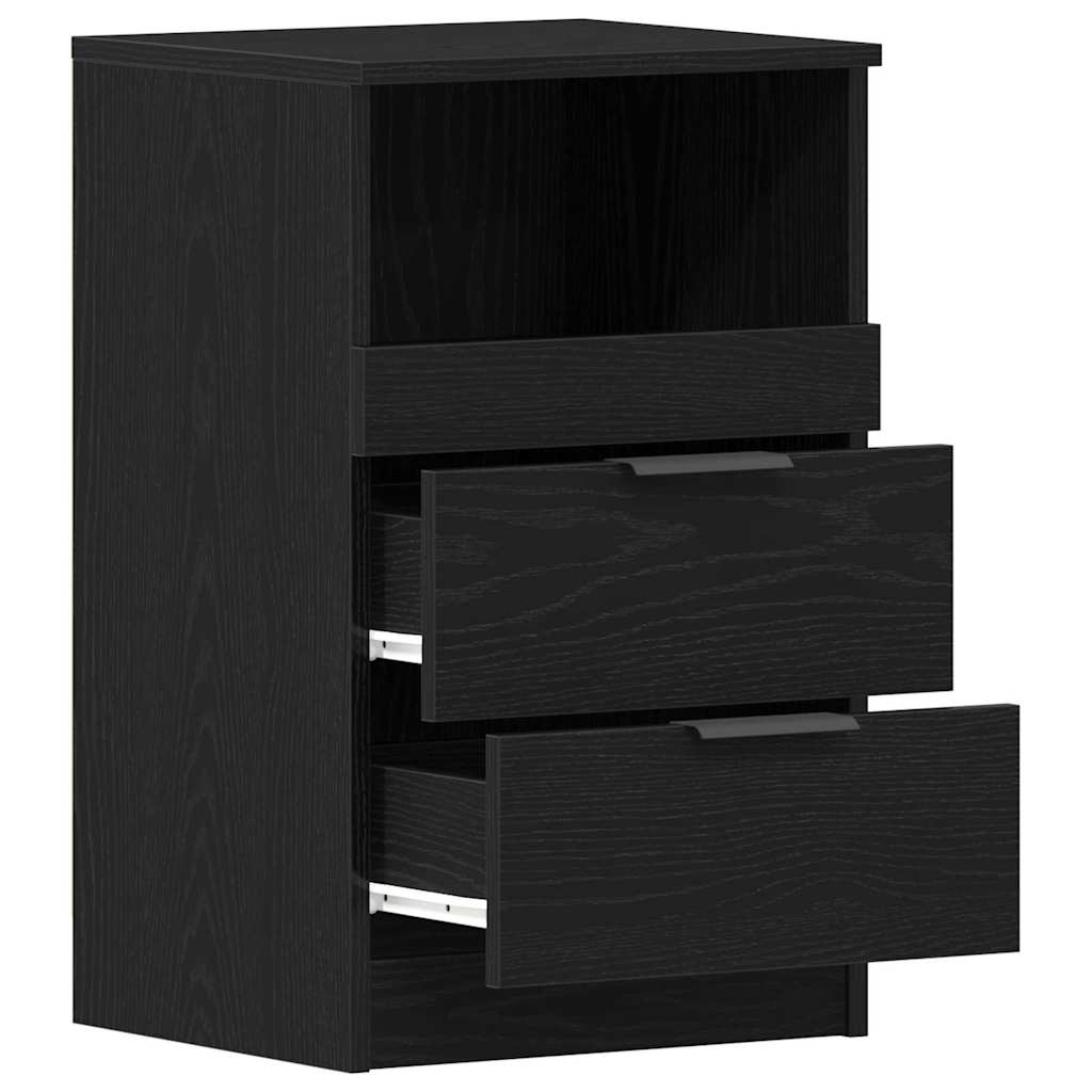Natskab 2 pcs Sort eg 40 x 35 x 65 cm Konstrueret træ