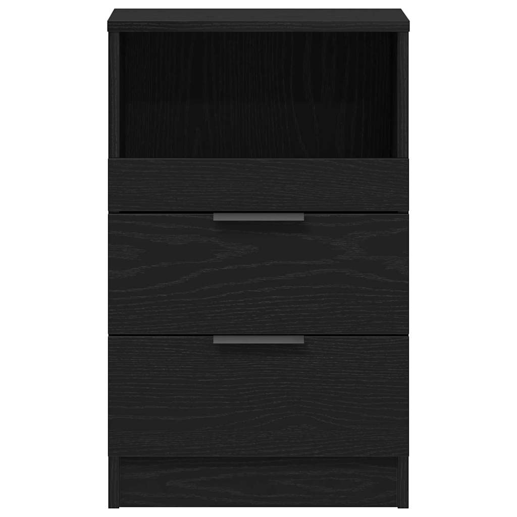 Natskab 2 pcs Sort eg 40 x 35 x 65 cm Konstrueret træ