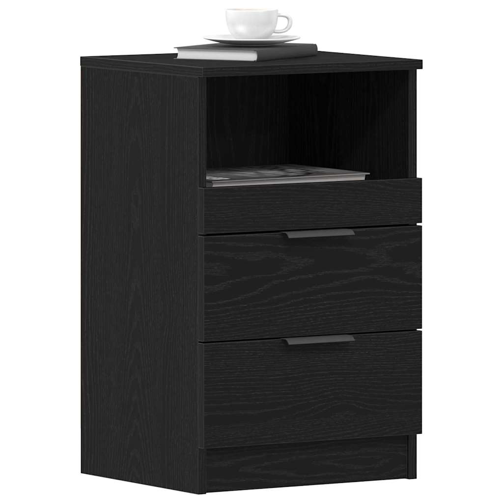 Natskab 2 pcs Sort eg 40 x 35 x 65 cm Konstrueret træ