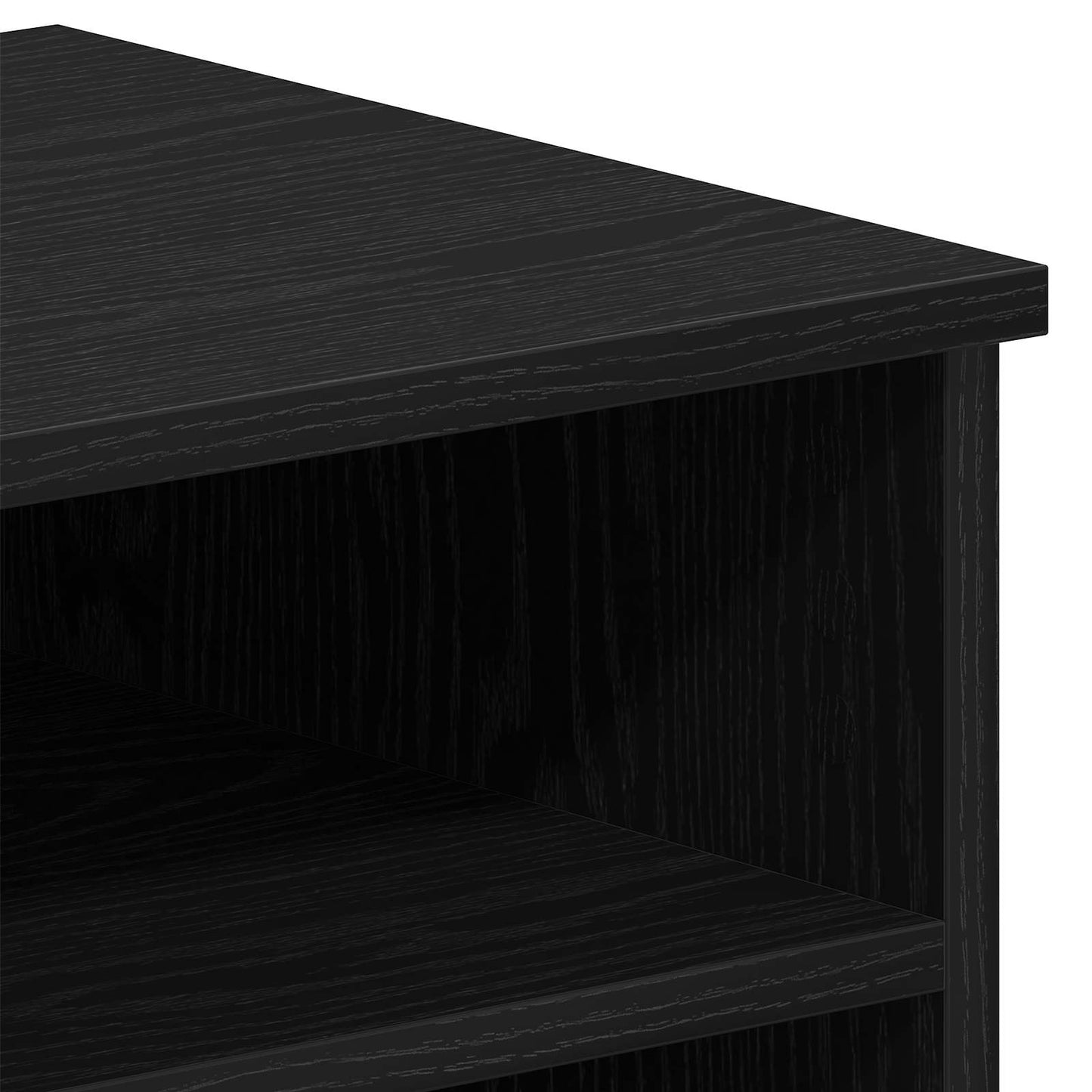 TV-skab 2 pcs Sort eg 80 x 35 x 36,5 cm Konstrueret træ
